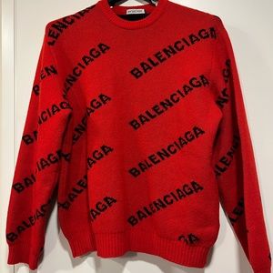 SOLD Balenciaga Logo intarsia jumper